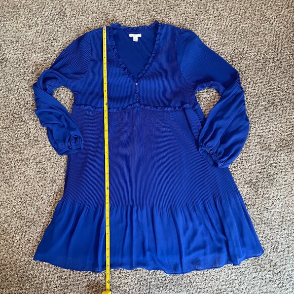 Size Large Est. 1946 cobalt blue accordion pleated dress - Picture 5 of 11